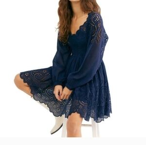 Free People Lottie Dress in Navy